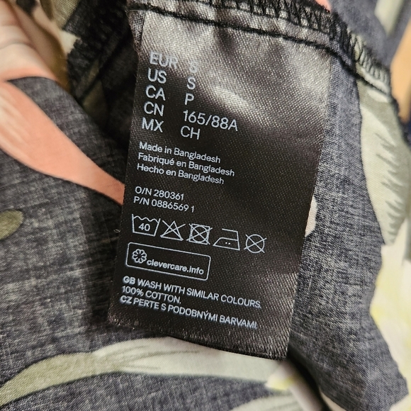 H&M Divided‎ floral button down T shirt dress size small - Picture 11 of 11